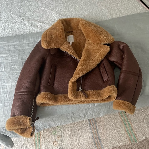 Avec Les Filles Jackets & Blazers - Avec Les Filles Anthropologie Bexley Shearling jacket